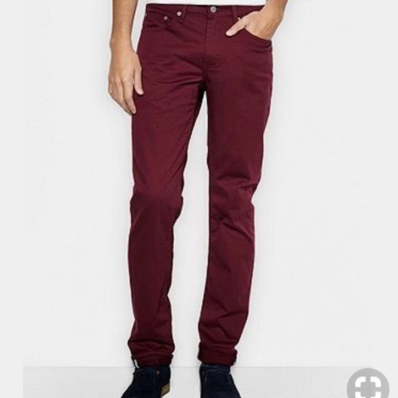 levis 511 burgundy jeans